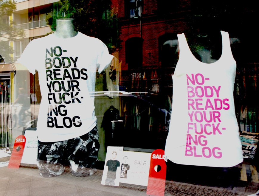 Nobody reads your blog